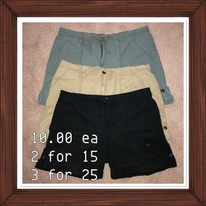 EUC:  FADED GLORY linen/ Cotton blend shorts!!